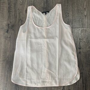 Banana Republic Pale Pink Scoop Neck Mixed Media Tank